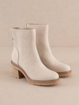 The Megan | Light Grey Lug Chelsea Bootie