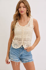 Boho Crochet Lace Top