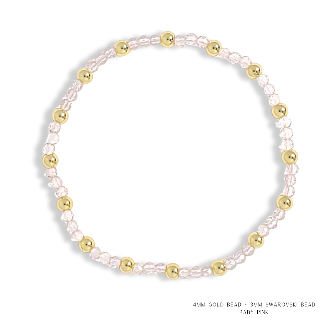 Gold Filled & Swarovski Crystal Beaded Bracelet