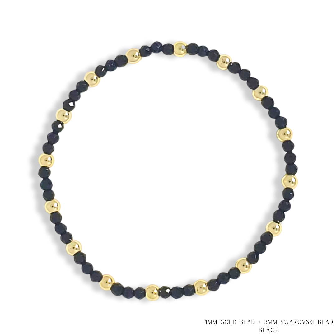 Gold Filled & Swarovski Crystal Beaded Bracelet