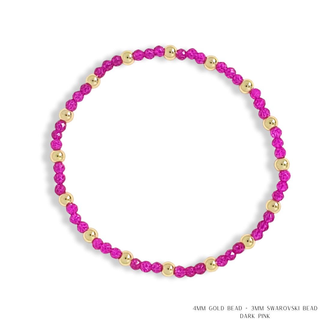 Gold Filled & Swarovski Crystal Beaded Bracelet