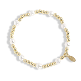 Pearl and Gold Filled Beaded Bracelets