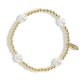 Pearl and Gold Filled Beaded Bracelets