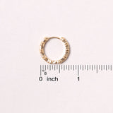 14K Gold-Dipped Rhinestone Hoop Earring