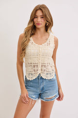 Boho Crochet Lace Top