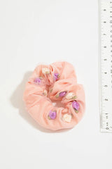 Three Piece Rose Print Scrunchie Set