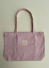 Strawberry Gingham Tote Bag - Regular