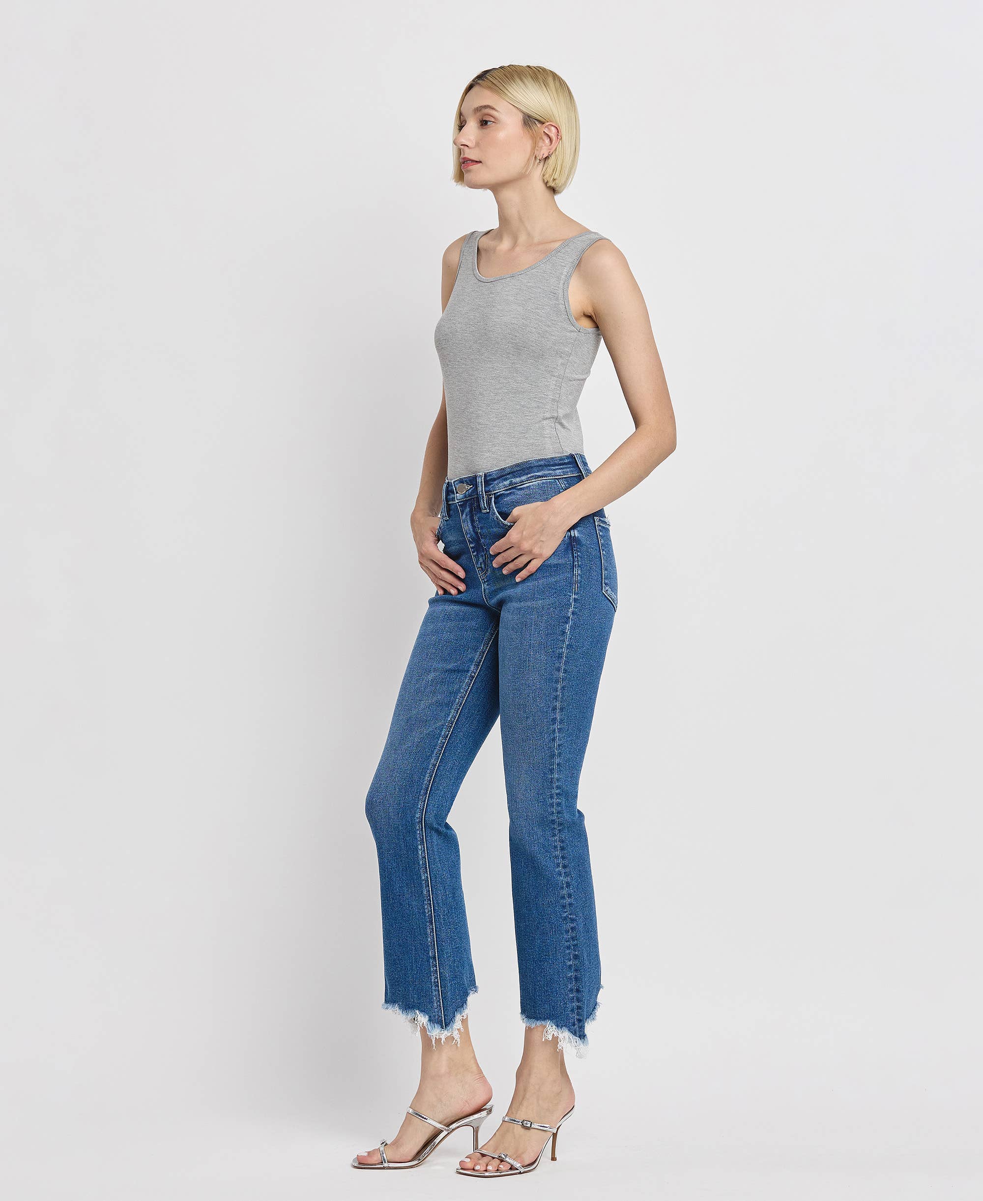 High Rise Kick Flare Jeans in Generosity