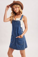 Denim Overall Mini Dress