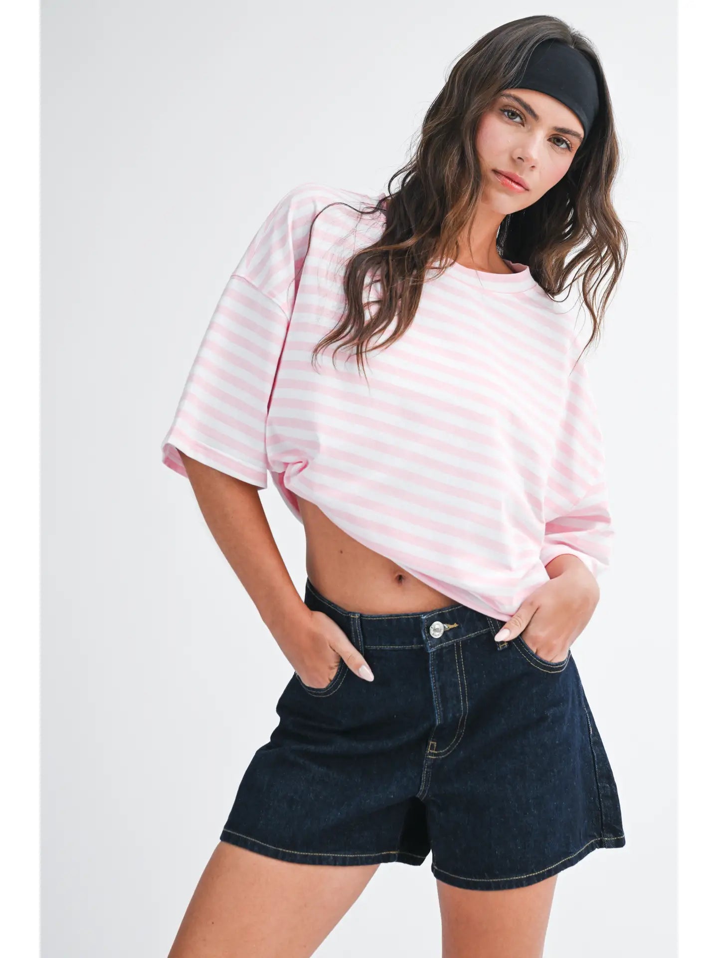 Oversized Stripe Boyfriend Tee
