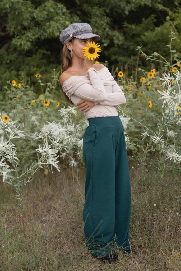 Off The Shoulder Top Khaki