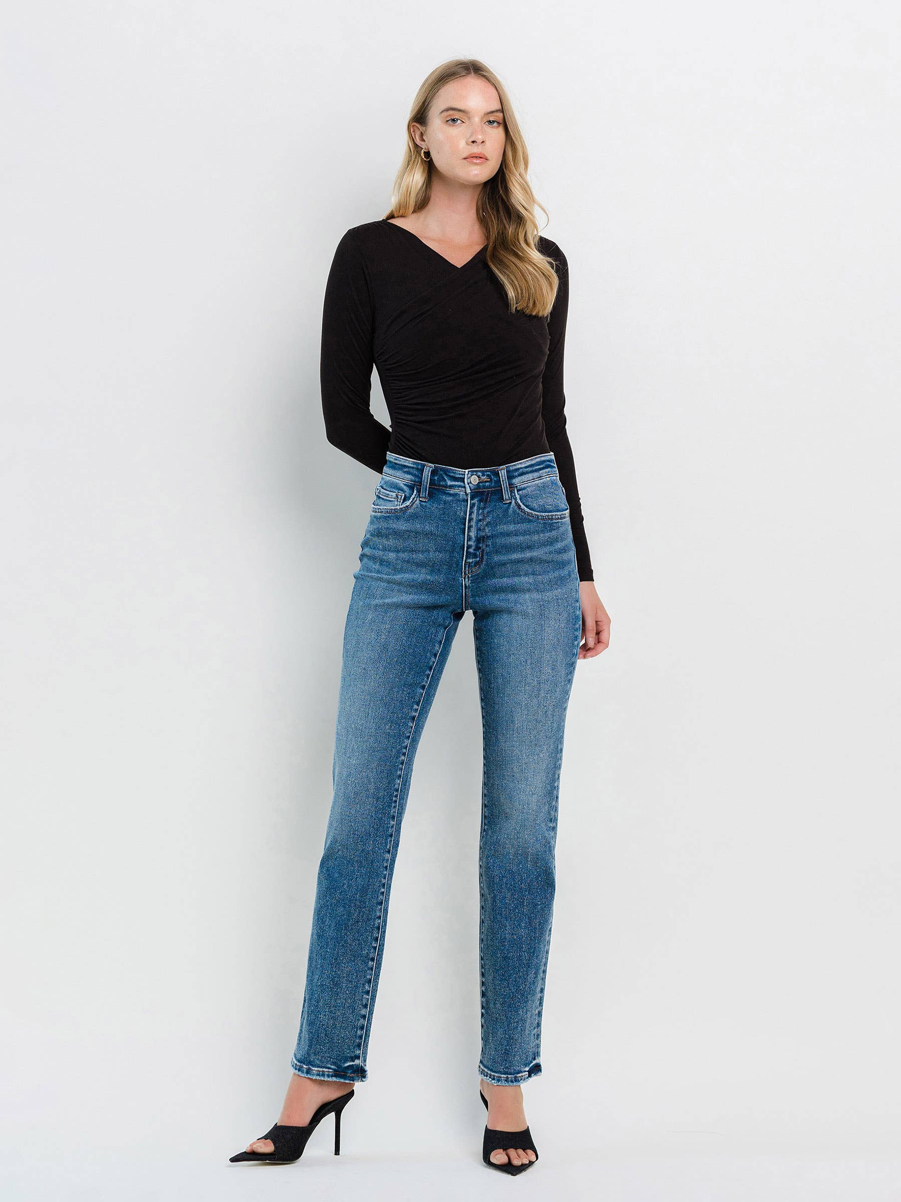 High Rise Straight Jeans- Illuminate