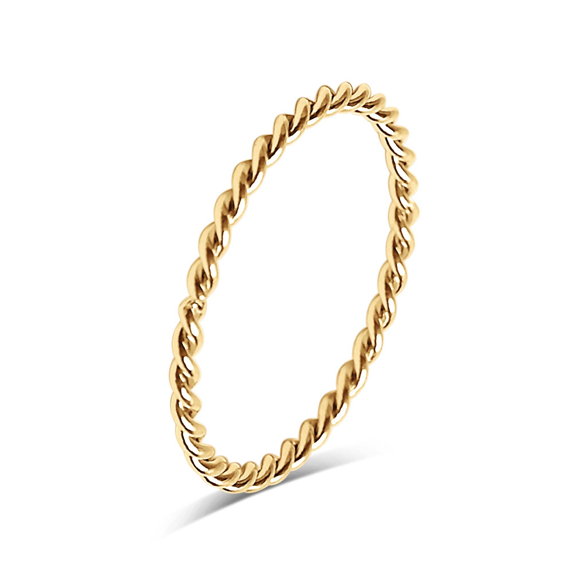 Stainless Steel Braided Stacking Ring - Hypoallergenic