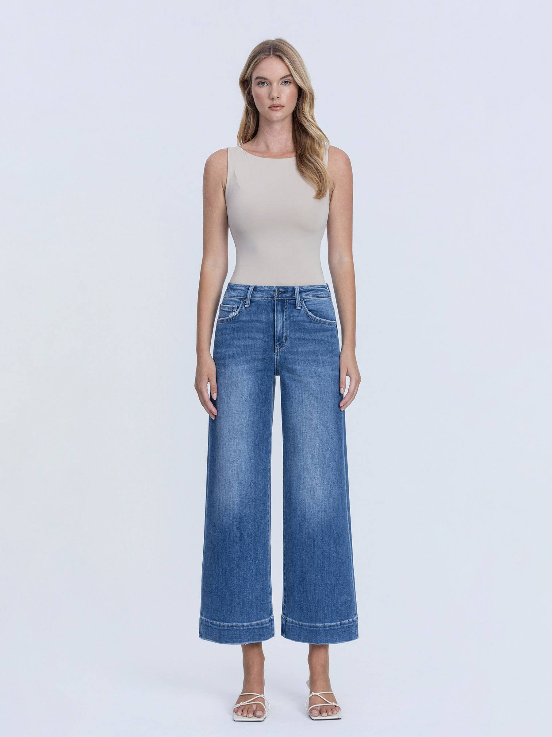 Crop Wide Leg Trouser Pant