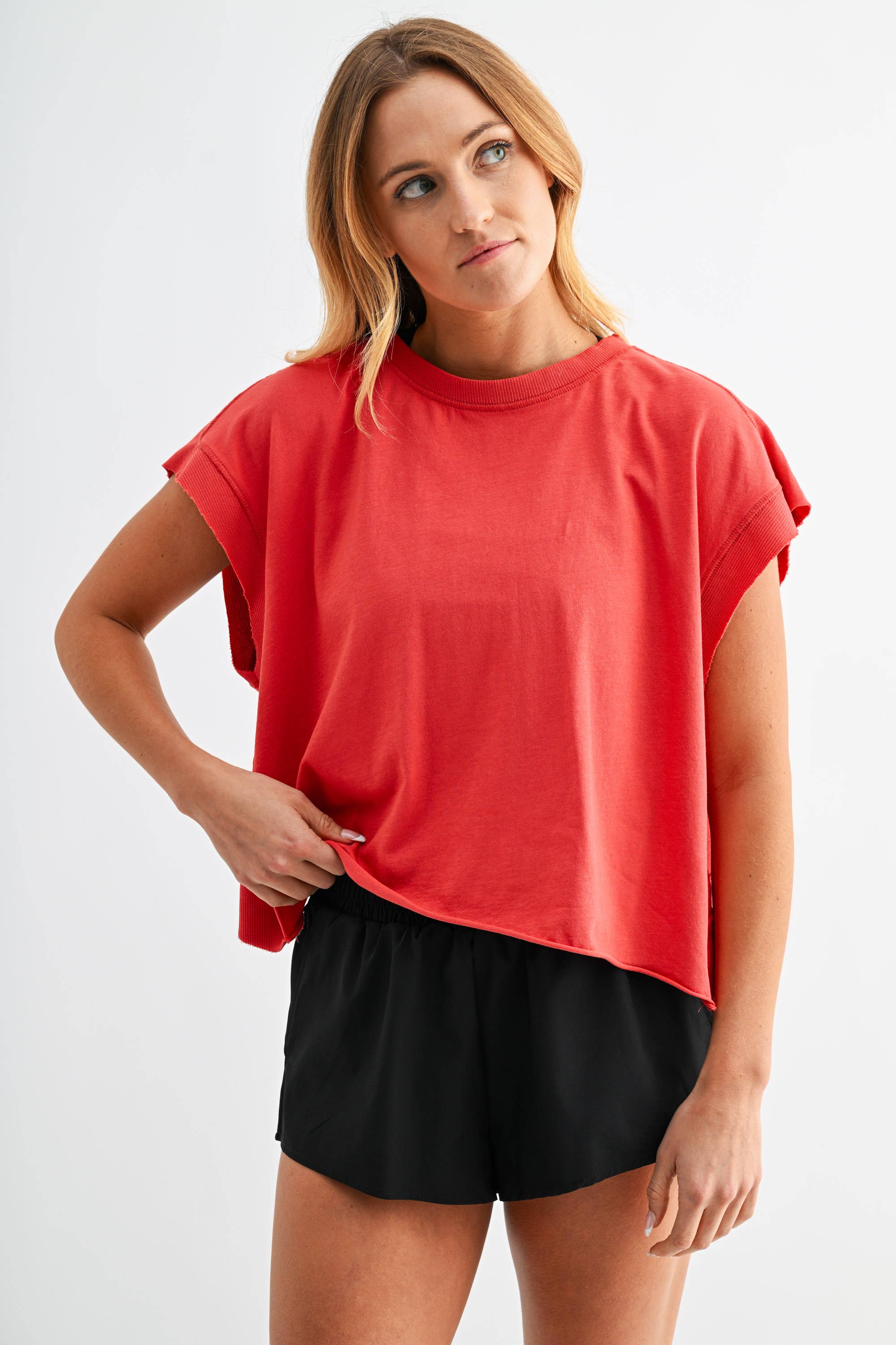Flow Open-Back Pima Cotton Tee