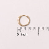 14K Gold-Dipped Paved Hoop Earring