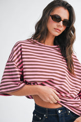 Oversized Stripe Boyfriend Tee