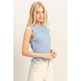 Smocked Sleeveless Top