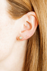 Screwback Stud Earrings - Addison - Clear