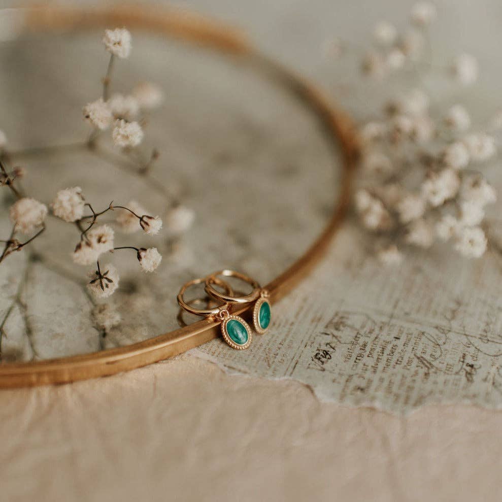 Riley Turquoise Hoops