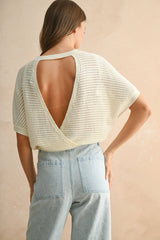 Knitted Back Detail Top