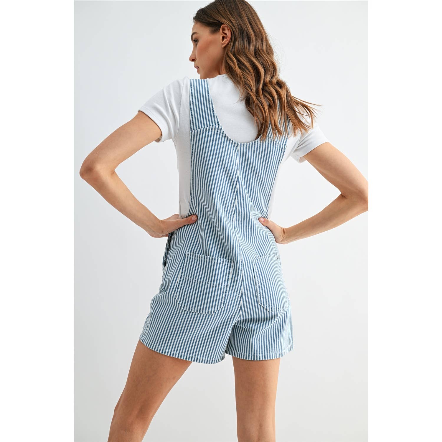 Overall Shorts - Stripe
