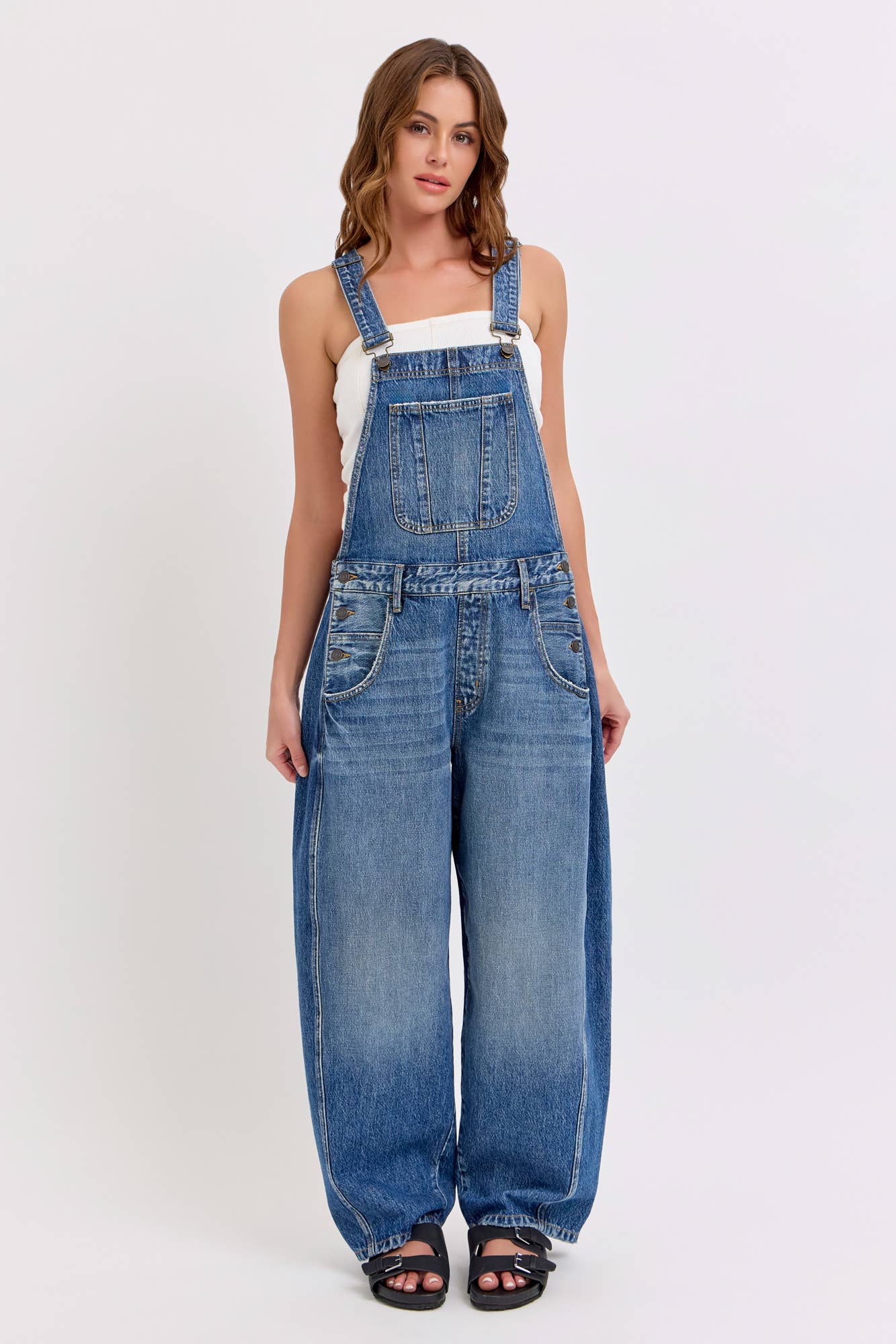 Mid-Waisted Barrel Overall