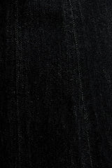 Round Neck Black Denim Dress