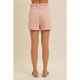 Relaxed Fit High Rise Denim Shorts