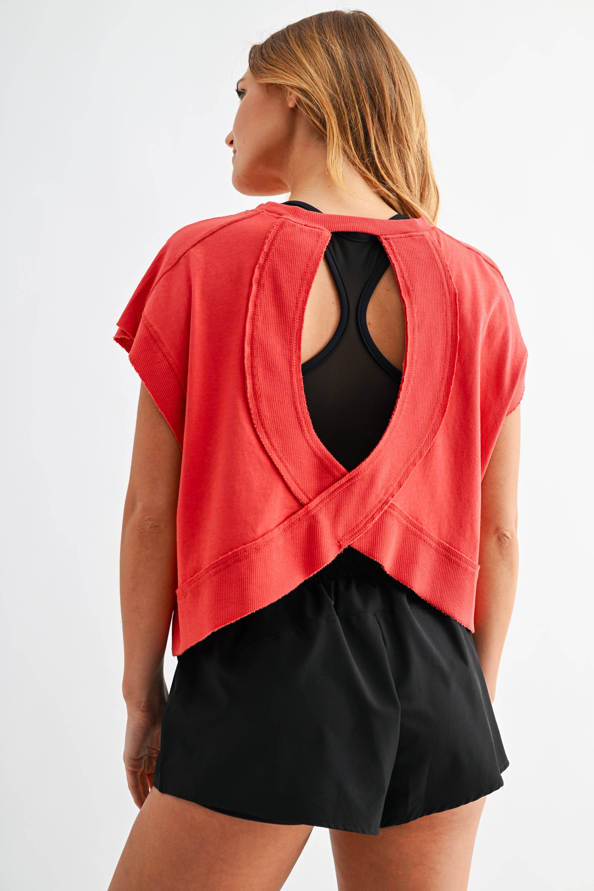 Flow Open-Back Pima Cotton Tee