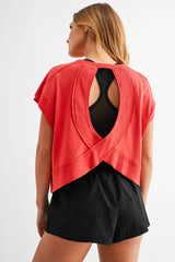 Flow Open-Back Pima Cotton Tee
