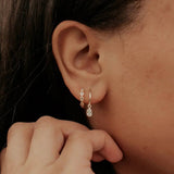 April Raindrop Dangle Hoops
