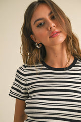 Striped Knit Tee