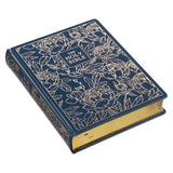 KJV Note-taking Bible LP Faux Leather HC, Navy w/Gold Floral