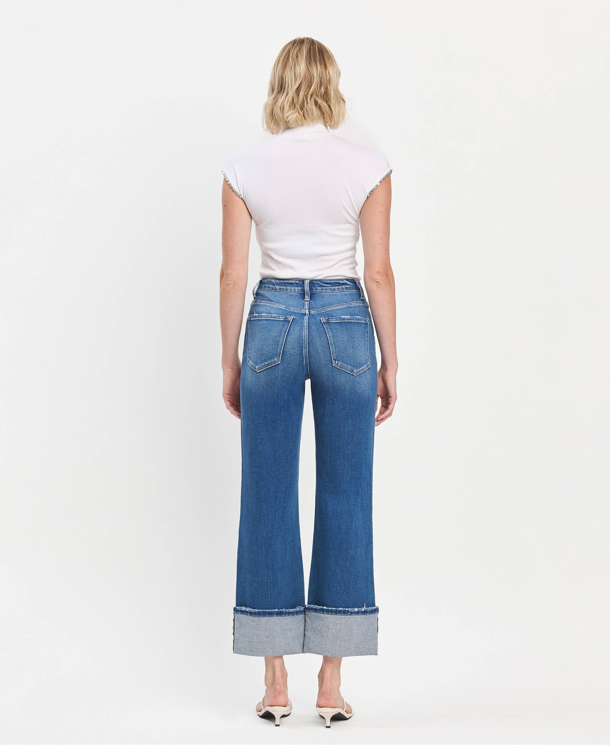 90'S Vintage HR Cuff Jeans