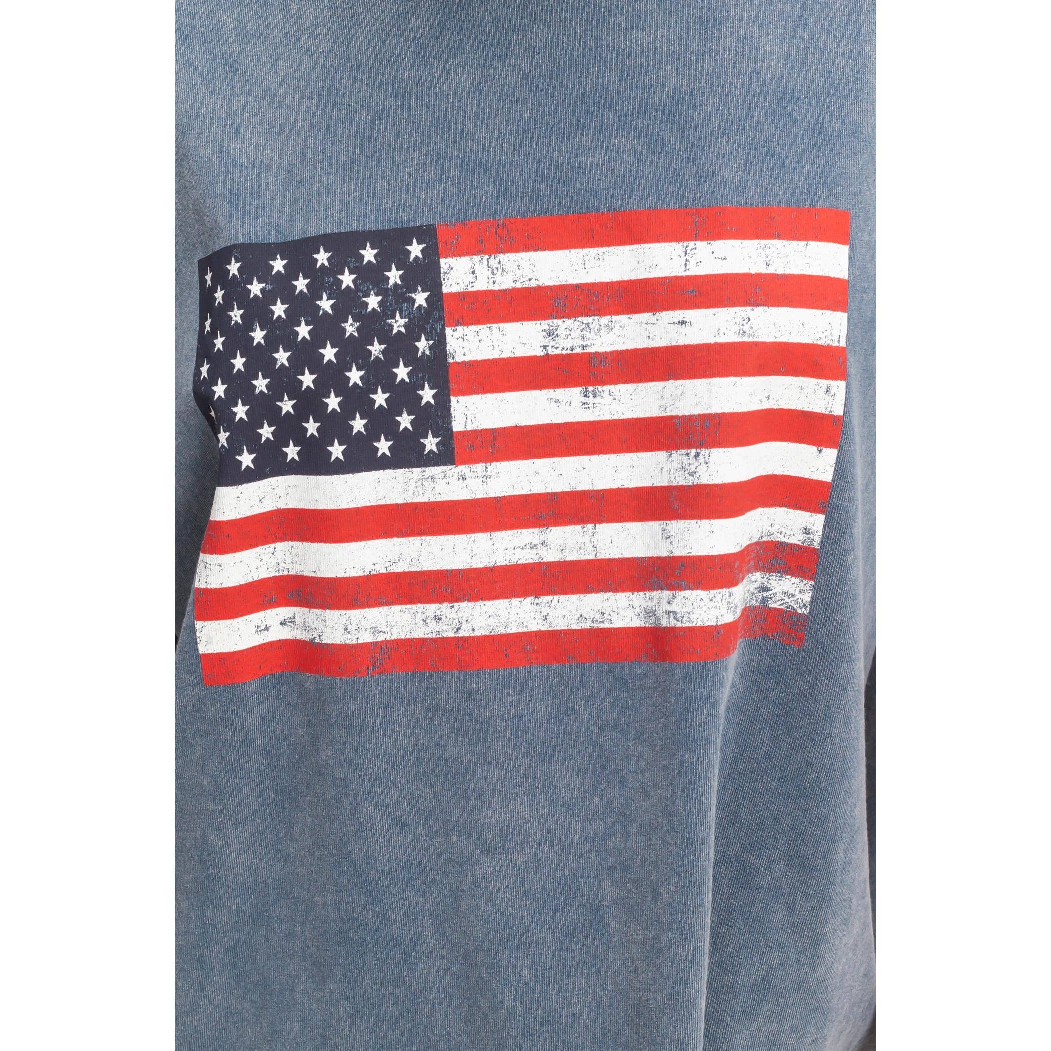 Mineral Washed Flag Graphic Tee