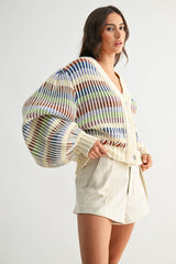 Rainbow Knit Cardigan