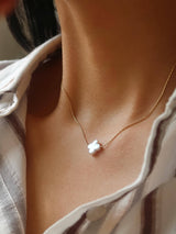 18K Gold Non-Tarnish Freshwater Pearl Necklace