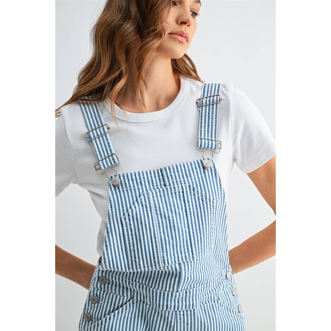 Overall Shorts - Stripe
