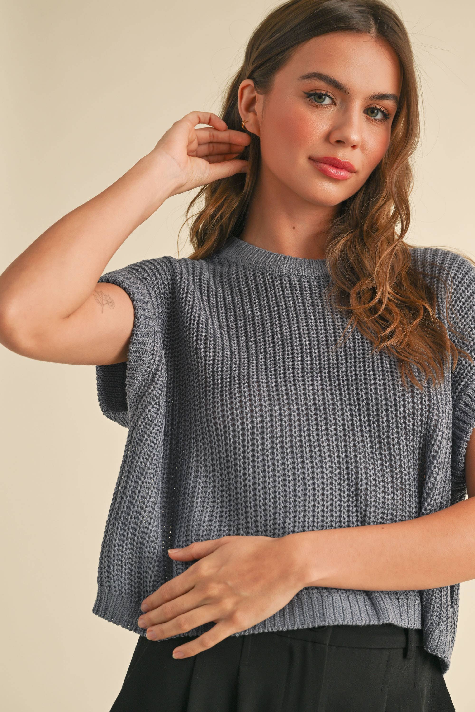 Dolman Sleeve Knit Top