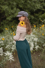 Off The Shoulder Top Khaki