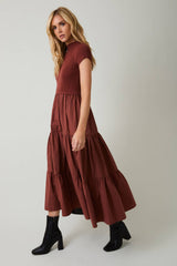 Knit Tiered Midi Dress