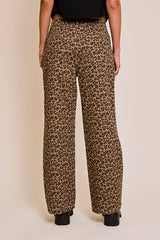 Wide Leg Animal Print Pants
