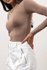 Round Neck Long Sleeve Fitted Top