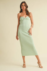 Knit Strapless Midi Dress