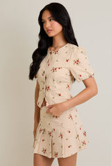 Floral Twill Top
