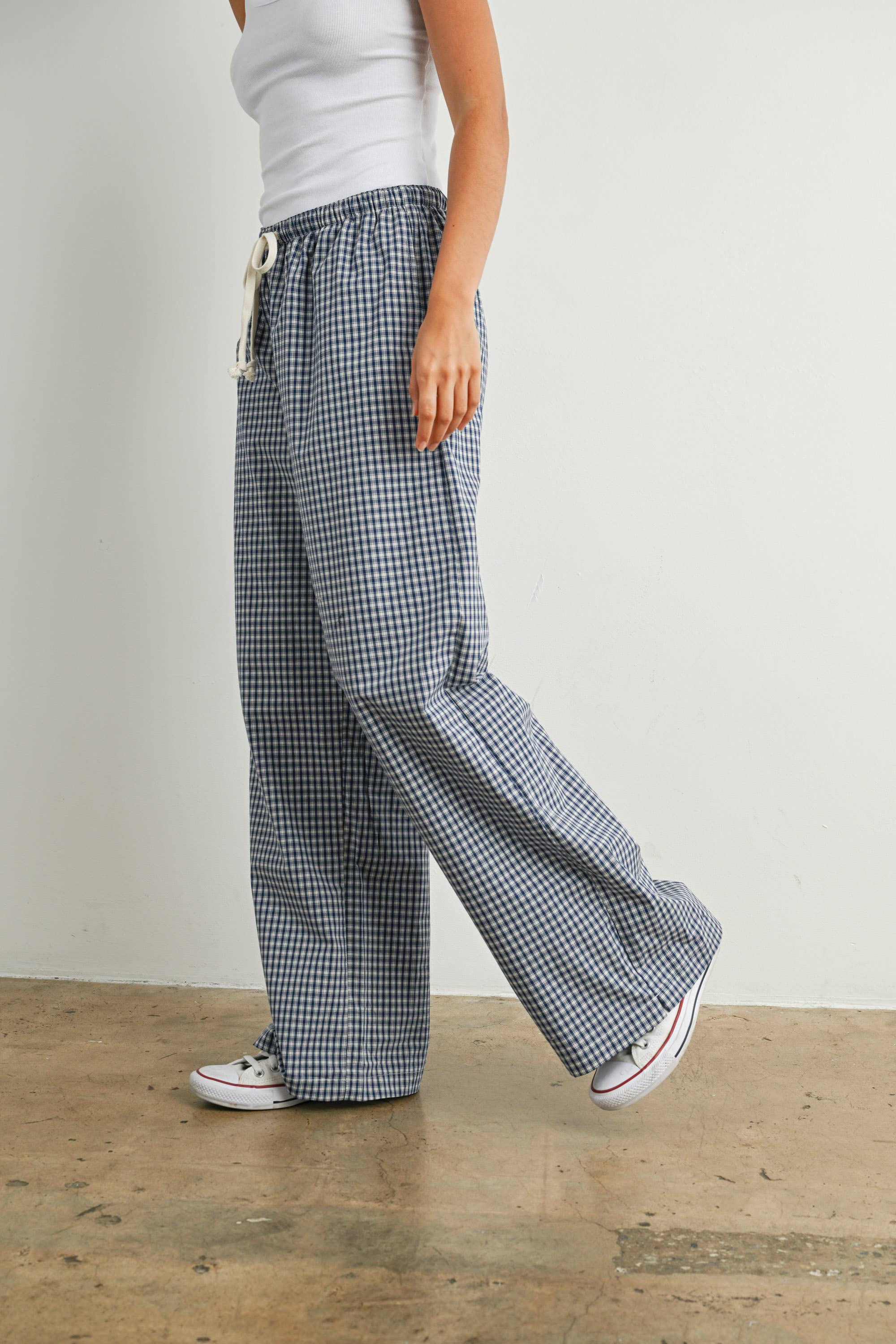Loose-Fit Adjustable Tie-Front Pants