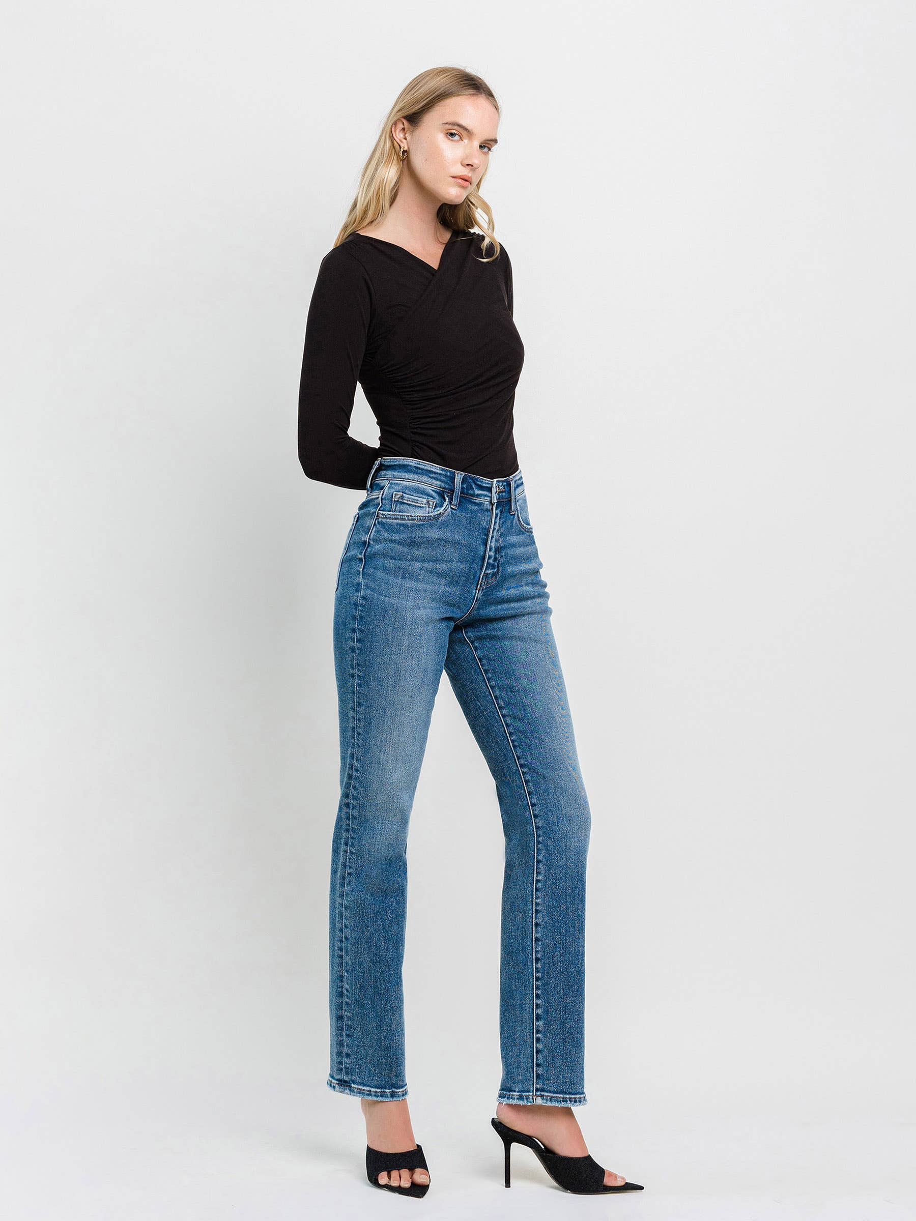 High Rise Straight Jeans- Illuminate