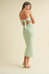Knit Strapless Midi Dress