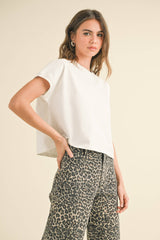 Washed Short Sleeve Top